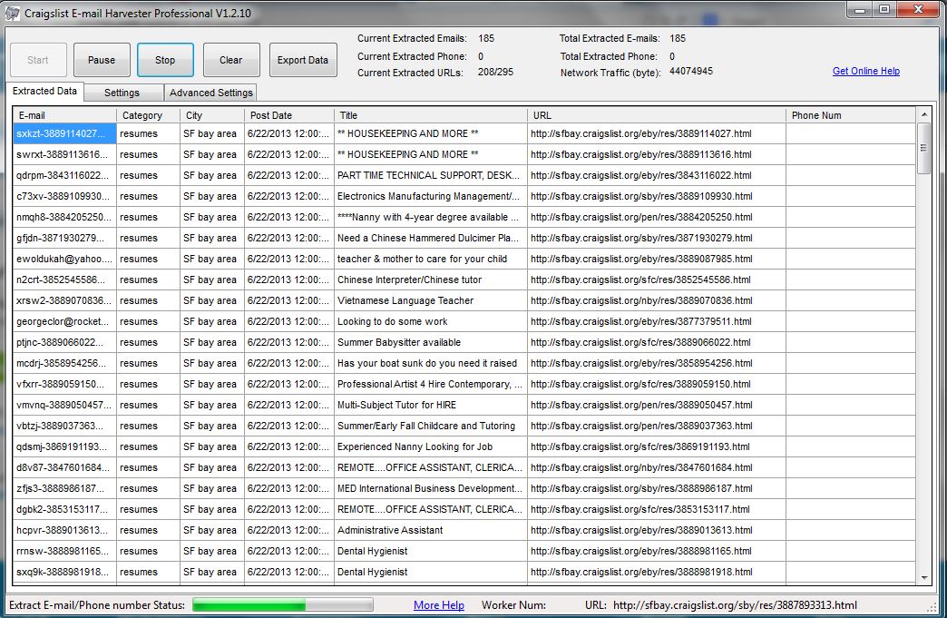 Craigslist Email Harvester Pro 1.4.3 Cracked